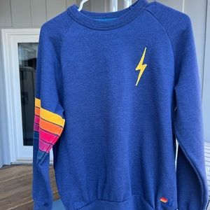 Womens aviator nation 5 stripe sweatshirt